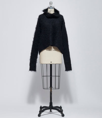 AW26 Marc Le Bihan Womens Pull Mohair Court Col Montant