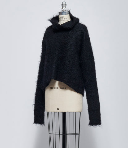 AW26 Marc Le Bihan Womens Pull Mohair Court Col Montant
