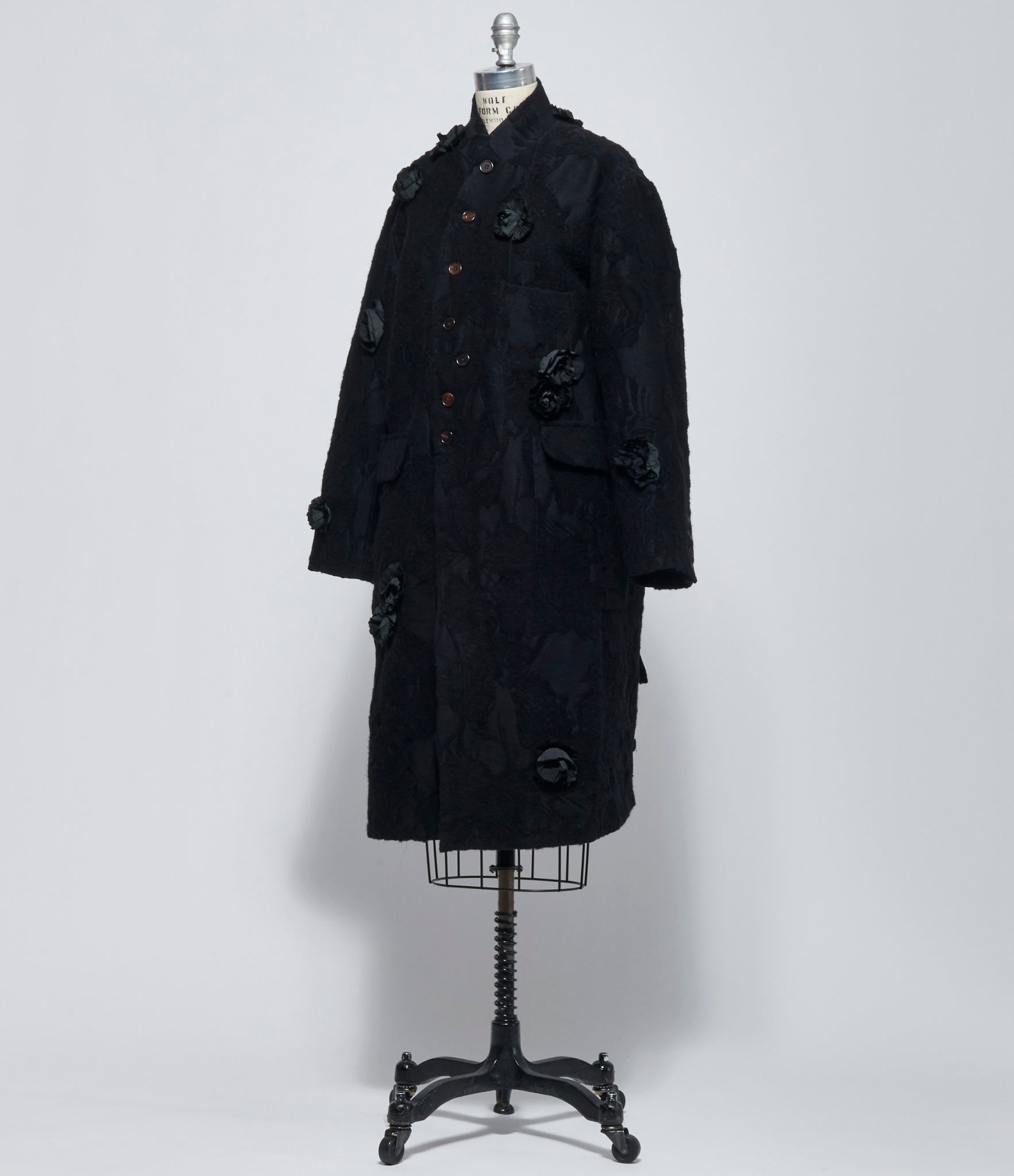 AW26 Aleksandr Manamis Women's Floral Appliqué Wool-Blend Long Coat
