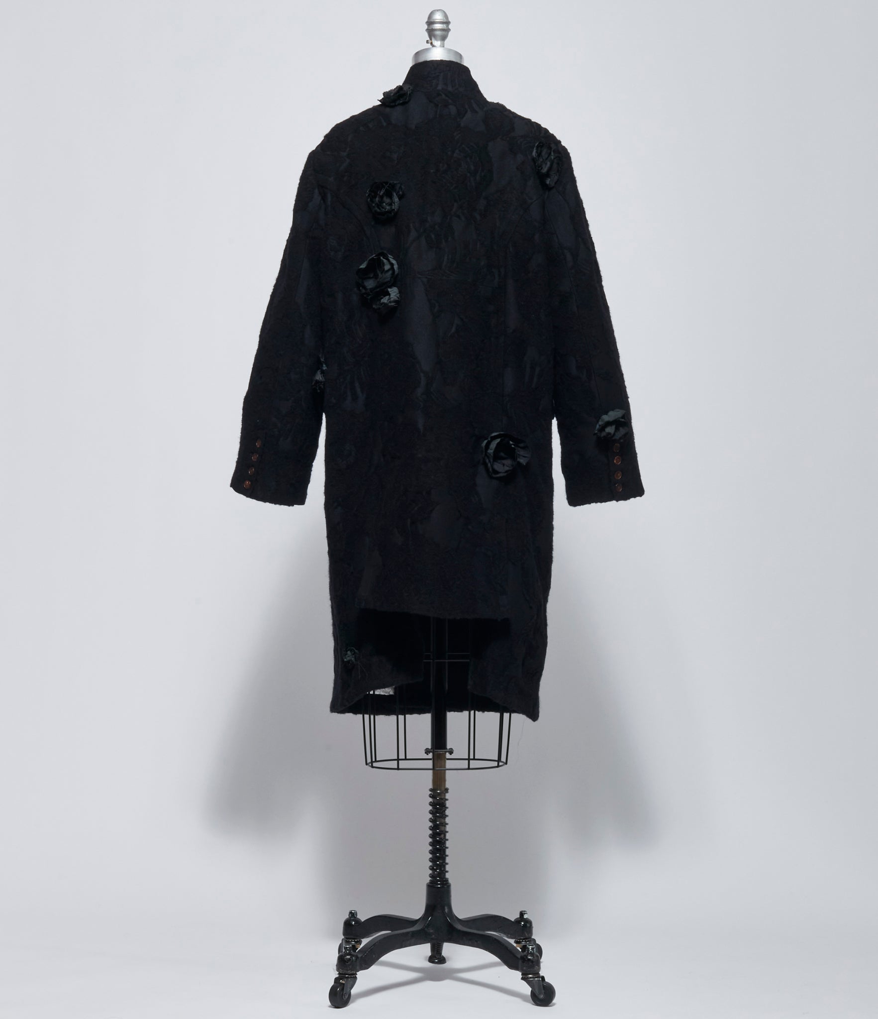 AW26 Aleksandr Manamis Women's Floral Appliqué Wool-Blend Long Coat