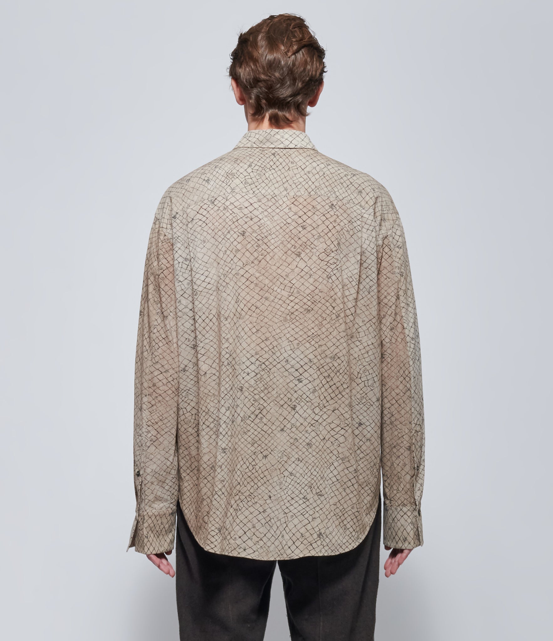 Ziggy Chen Mens Screen Printed Layered Hem Shirt