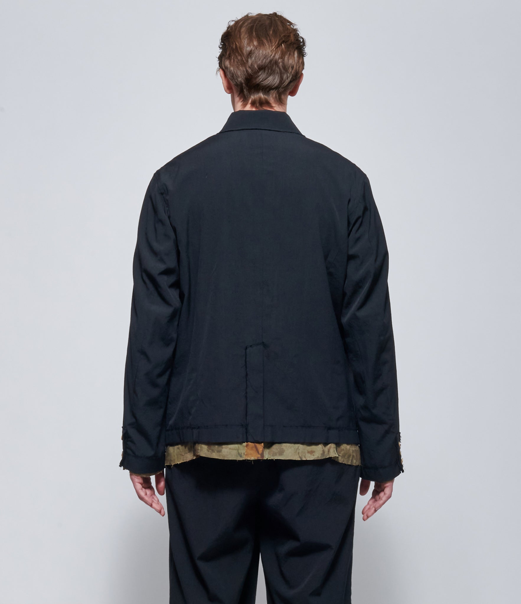 Chiahung Su Black Rawing Edge Pleated Jacket