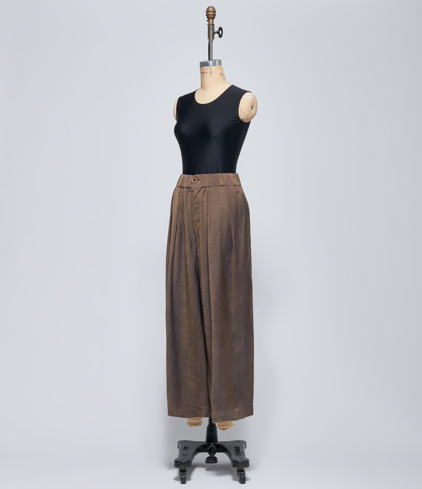 Uma Wang Womens Brown Wide-Leg Poetic Pants