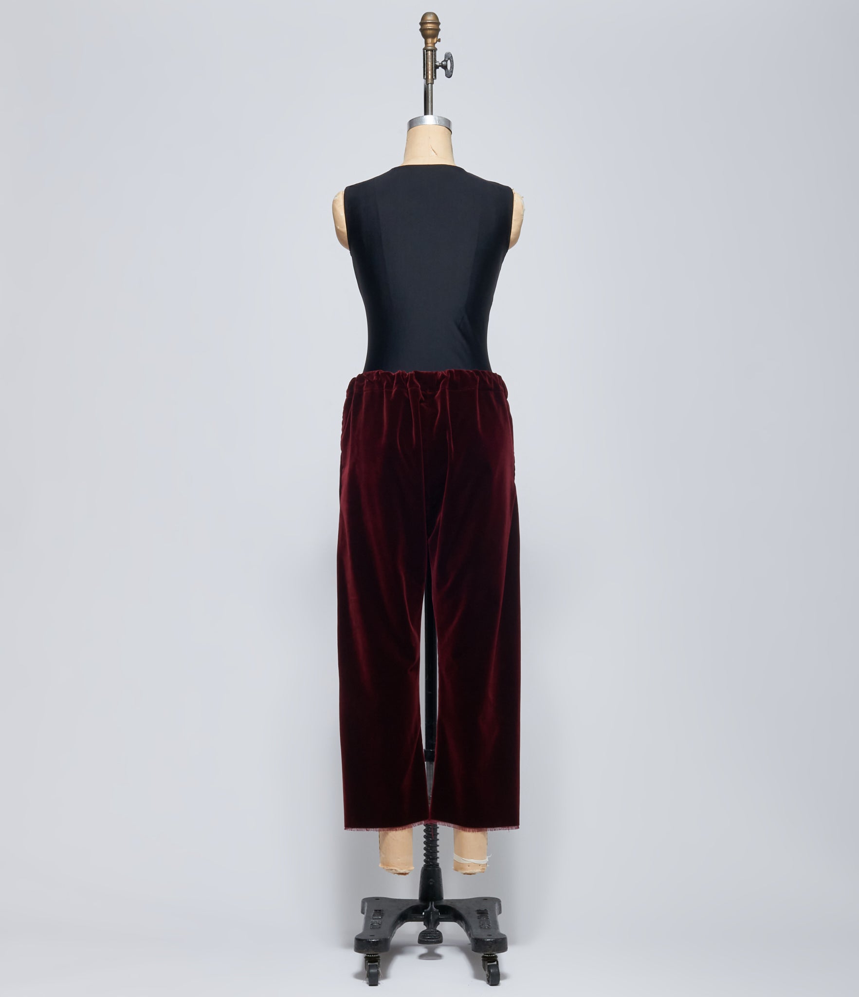 Elena Dawson Red Velvet Drawstring Pants