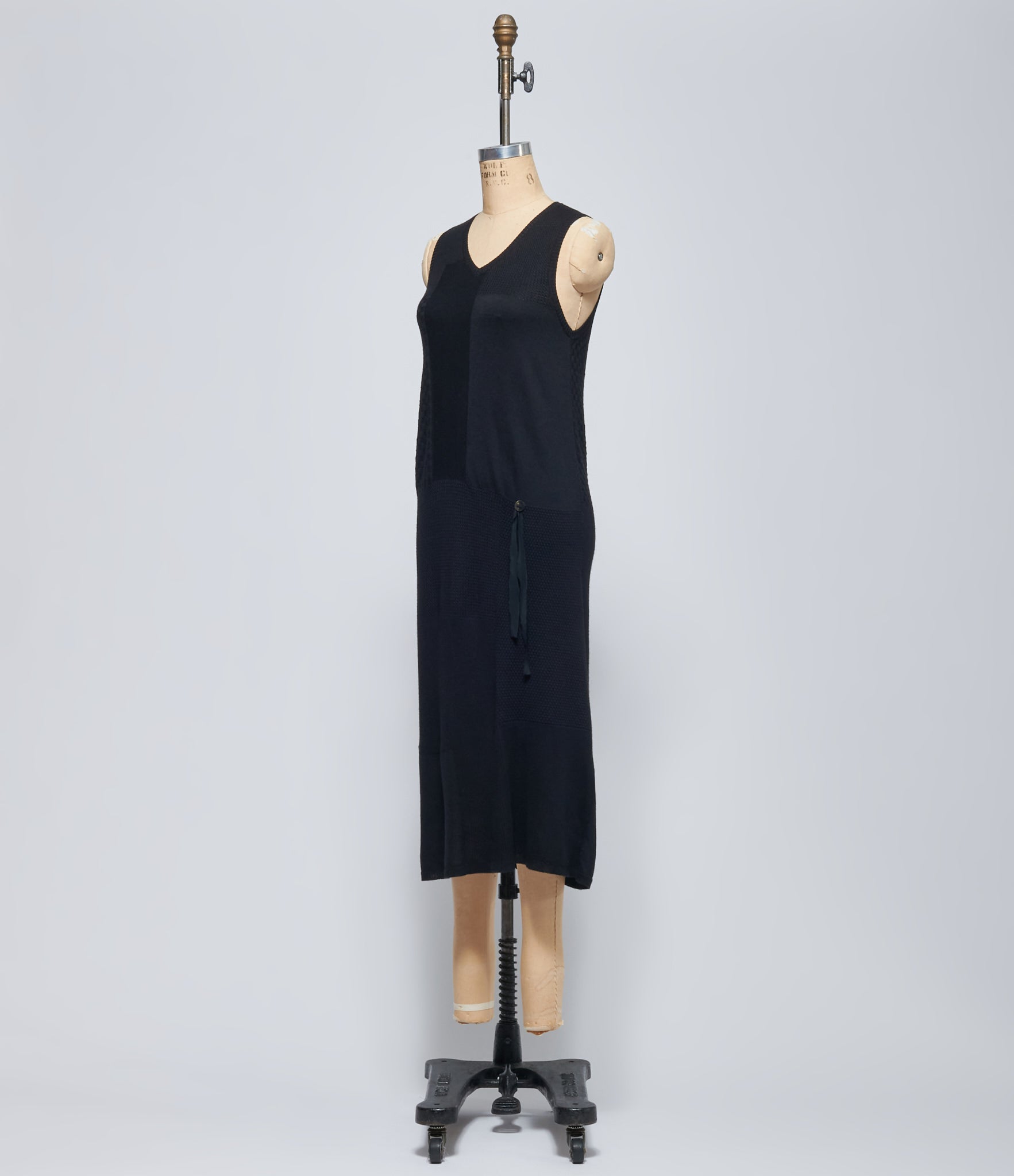 A Tentative Atelier Womens Black Babette D Multi-Pattern Knitted Dress