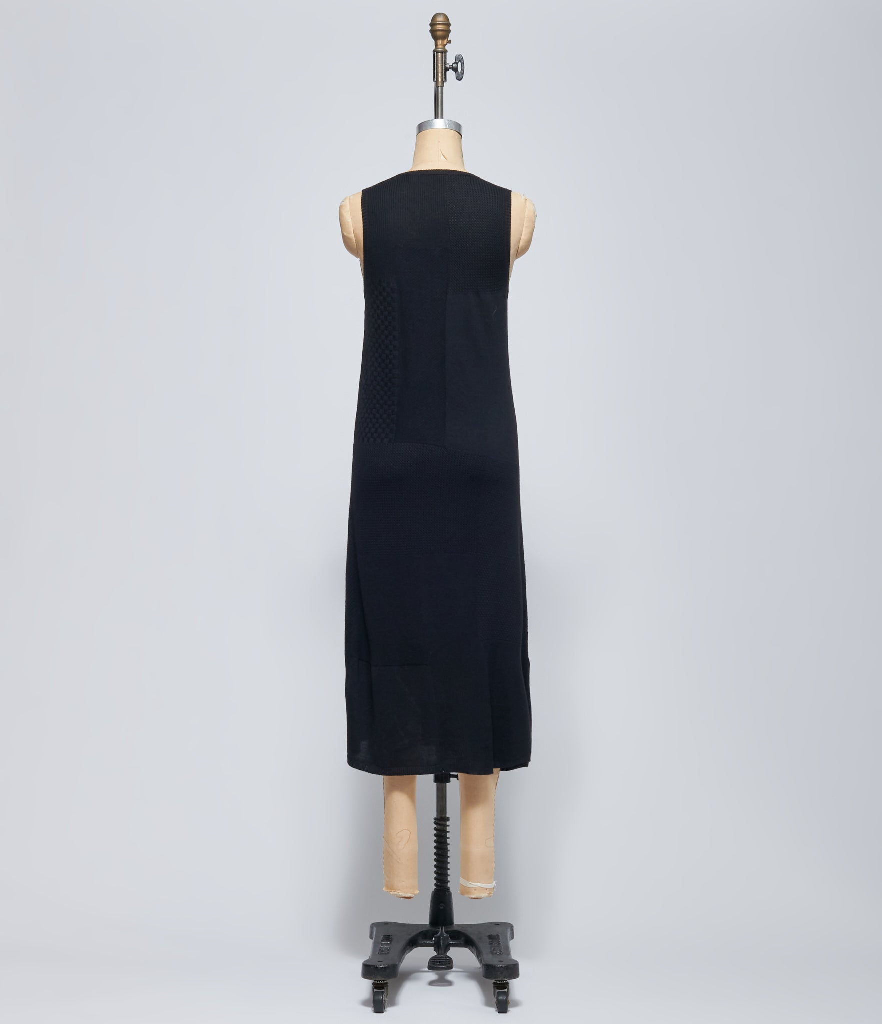 A Tentative Atelier Womens Black Babette D Multi-Pattern Knitted Dress