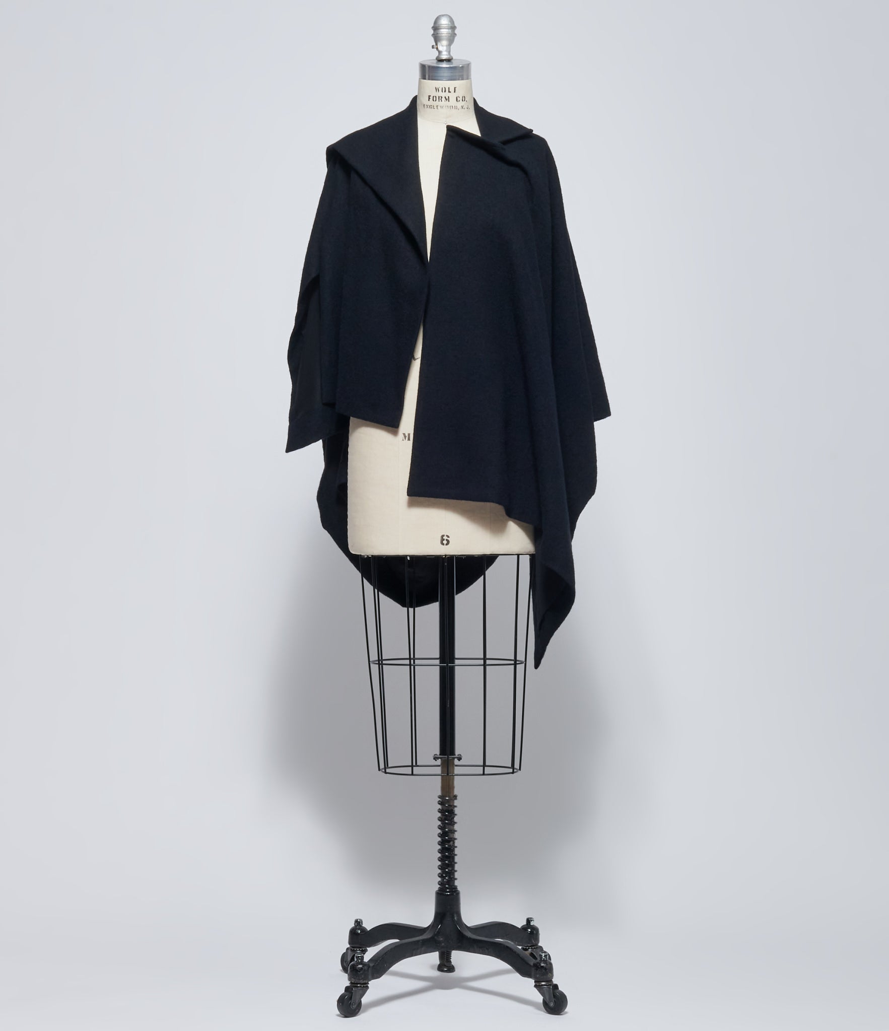 Yohji Yamamoto Women's Black Asymmetric Sailor Collar Jacket