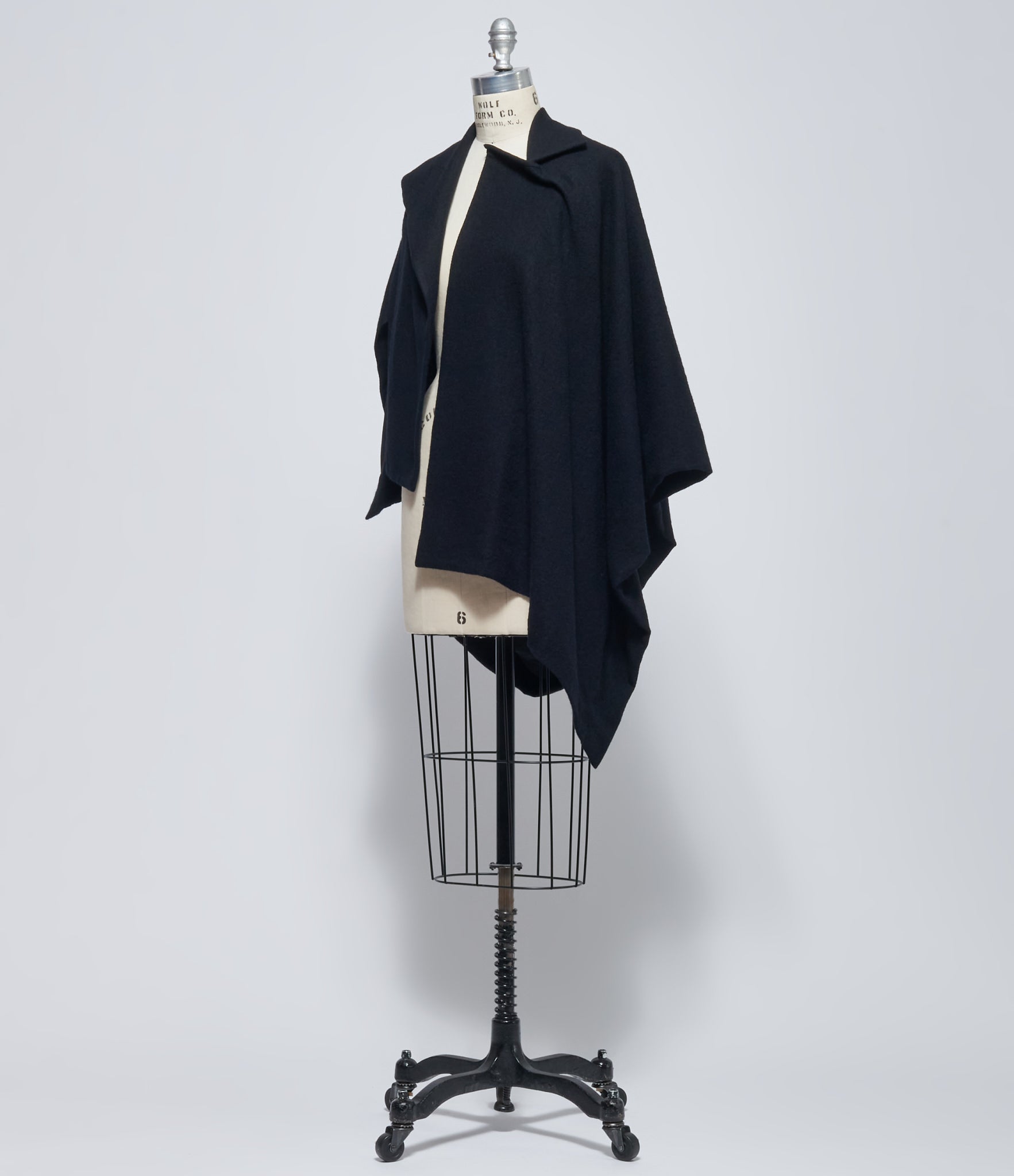 Yohji Yamamoto Women's Black Asymmetric Sailor Collar Jacket