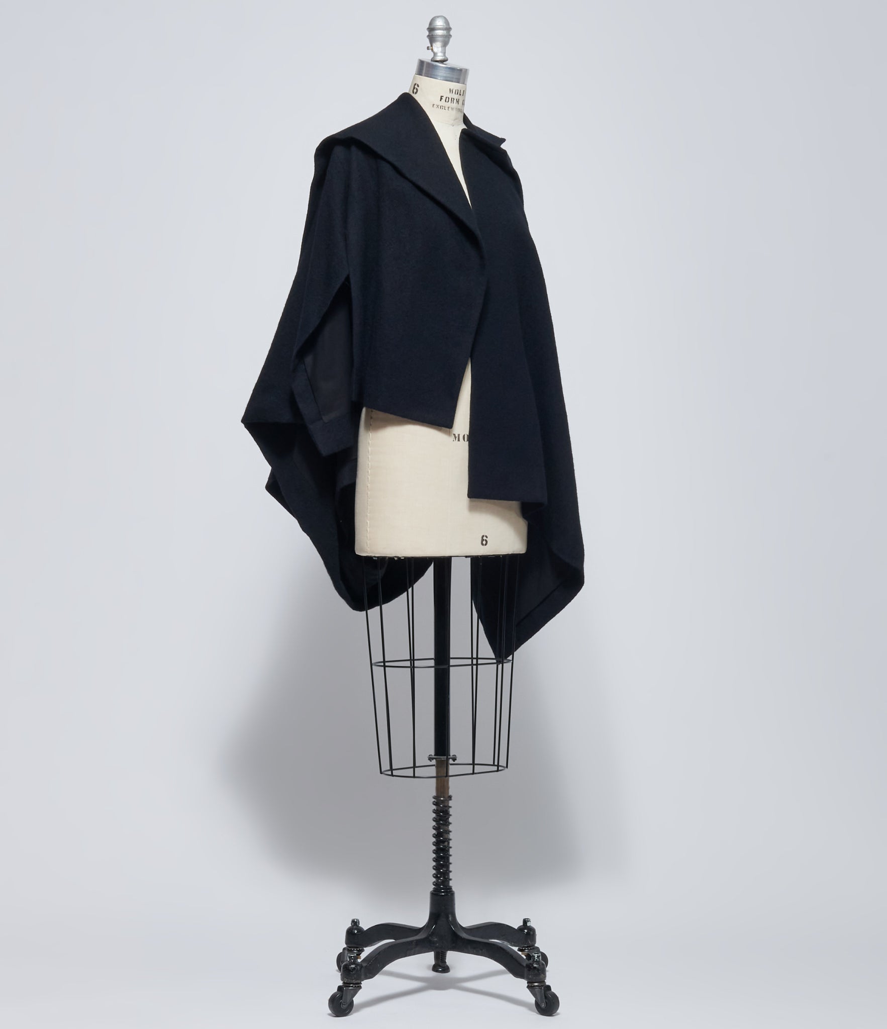 Yohji Yamamoto Women's Black Asymmetric Sailor Collar Jacket