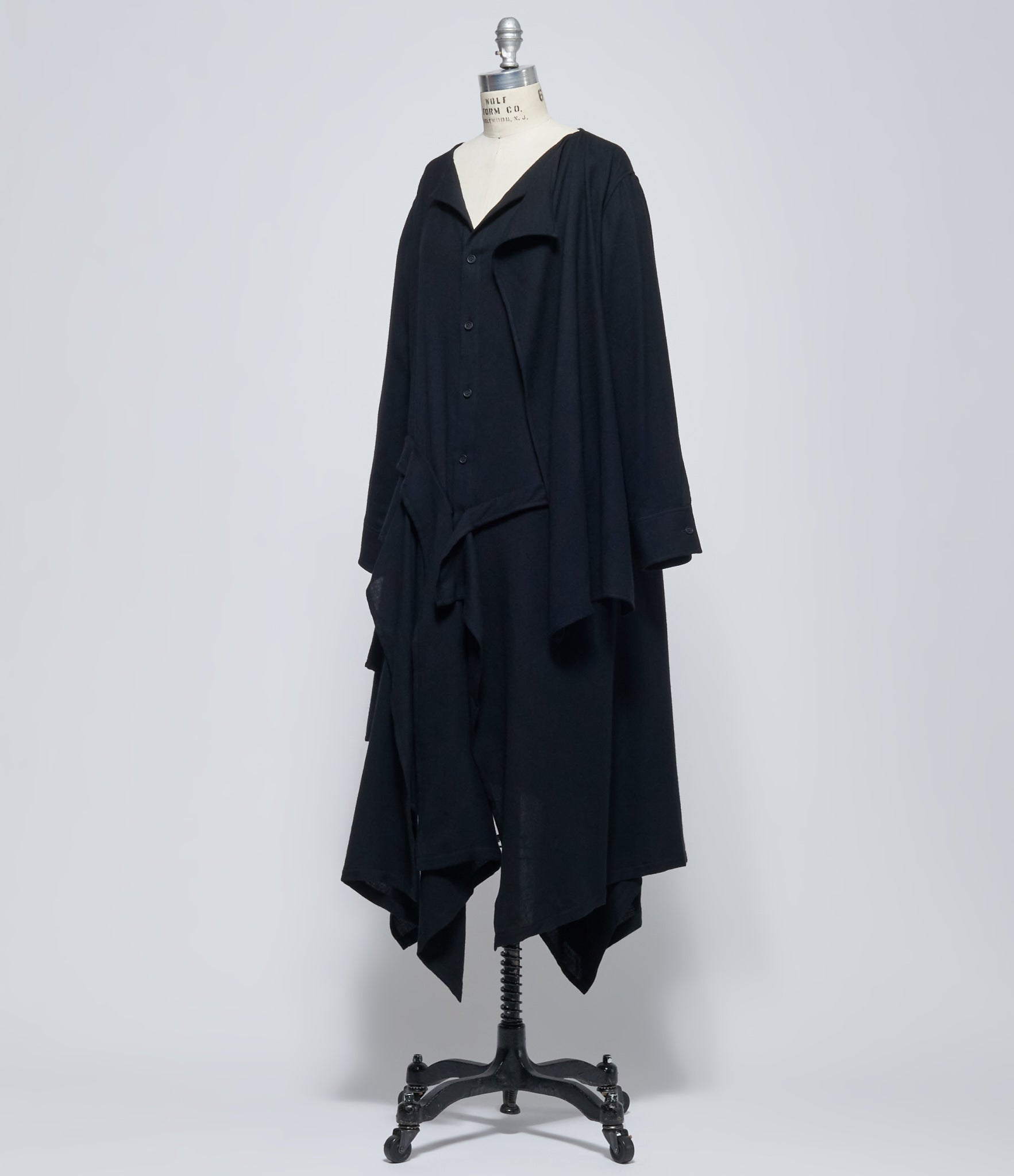 Yohji Yamamoto Women's Black Random Hem Shirt Dress