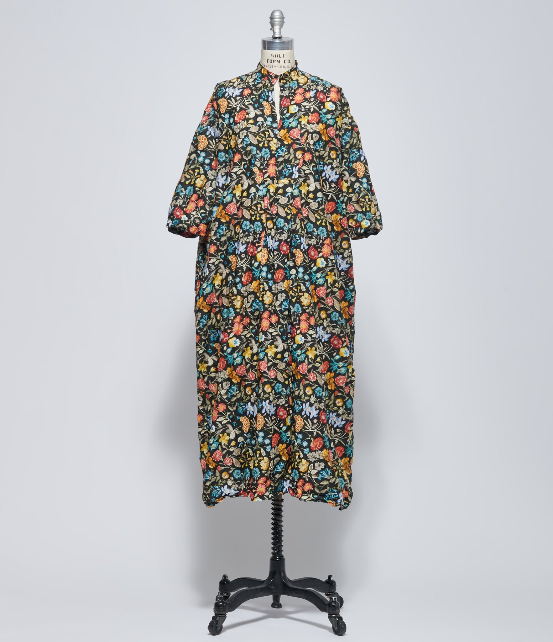 Daniela Gregis Women's Kora Black Multicolor Liberty Botanical Floral Washed Shirt Dress