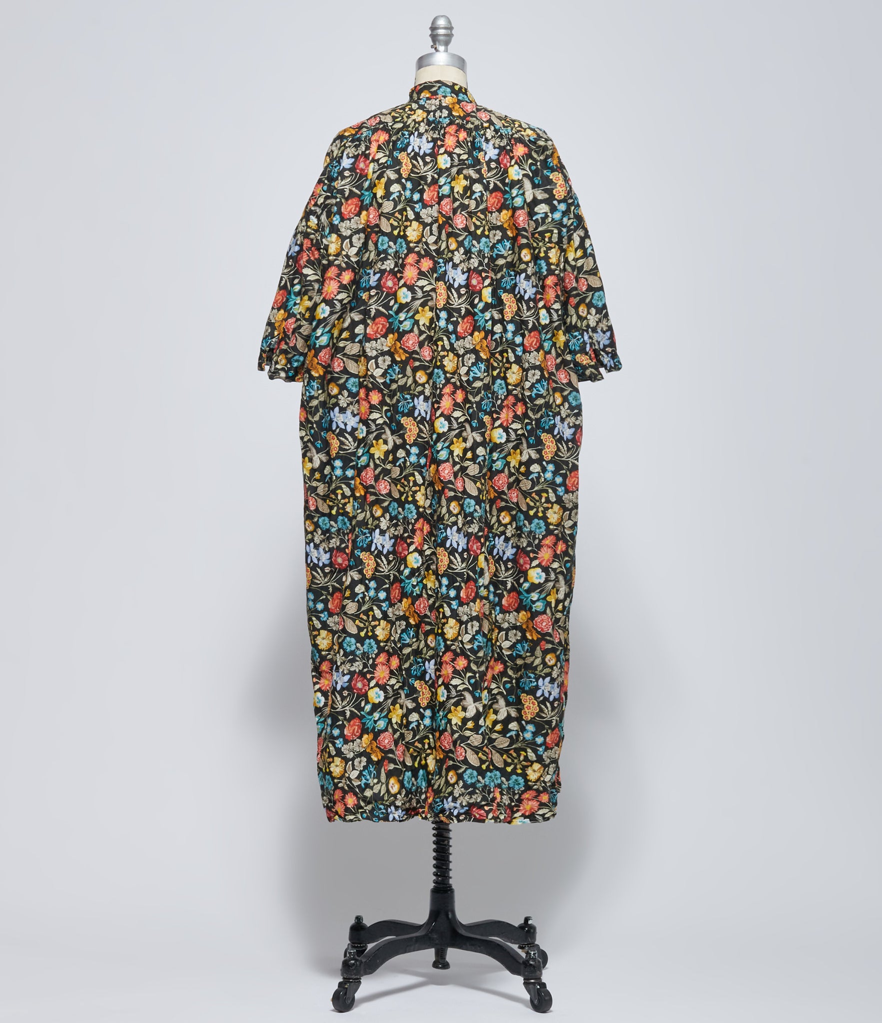 Daniela Gregis Women's Kora Black Multicolor Liberty Botanical Floral Washed Shirt Dress