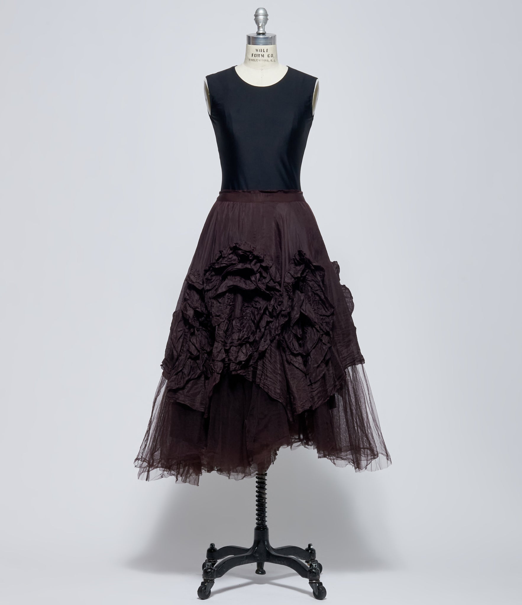 Marc Le Bihan Women's Prune Six-Flower Tulle Skirt