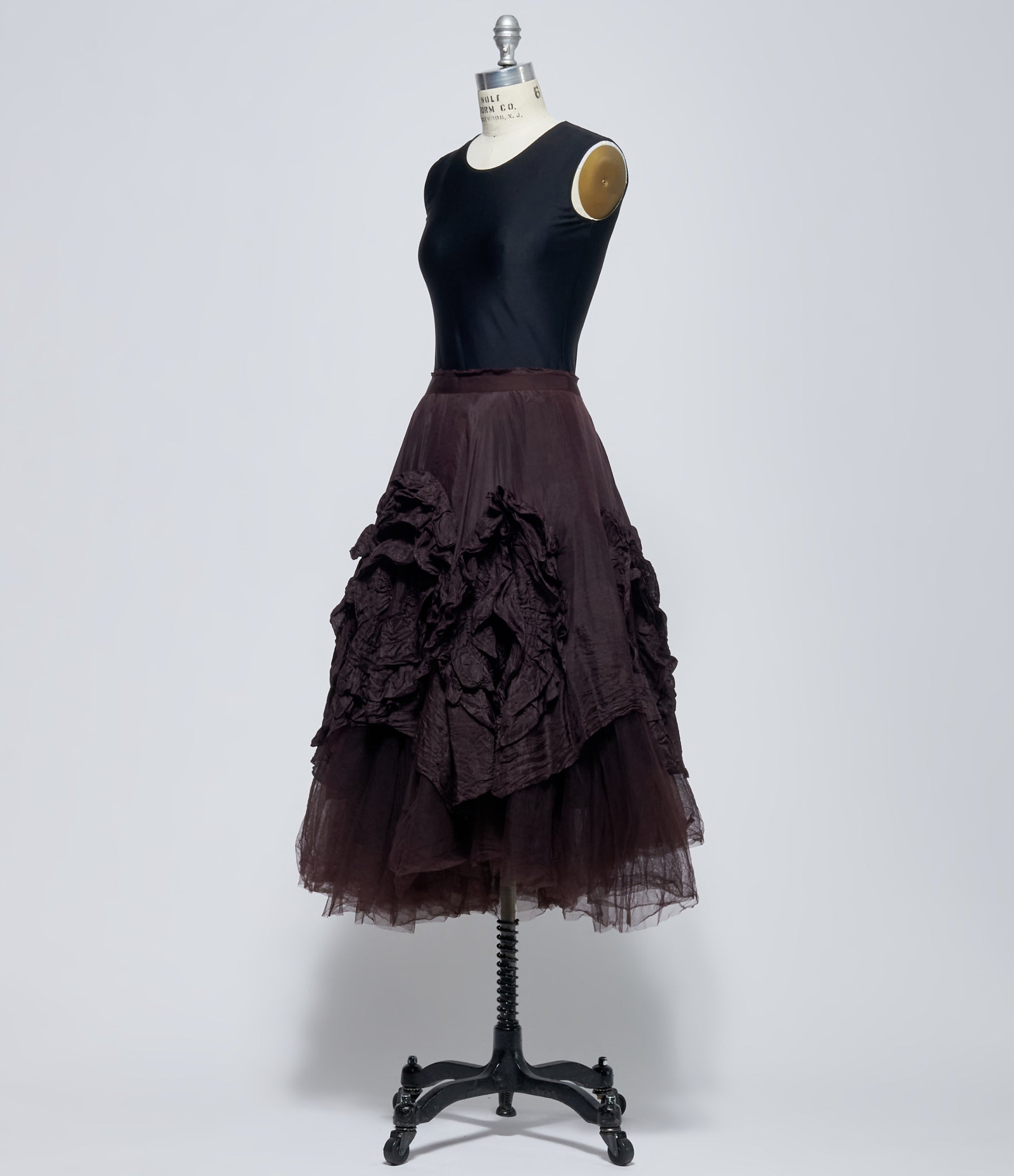 Marc Le Bihan Women's Prune Six-Flower Tulle Skirt