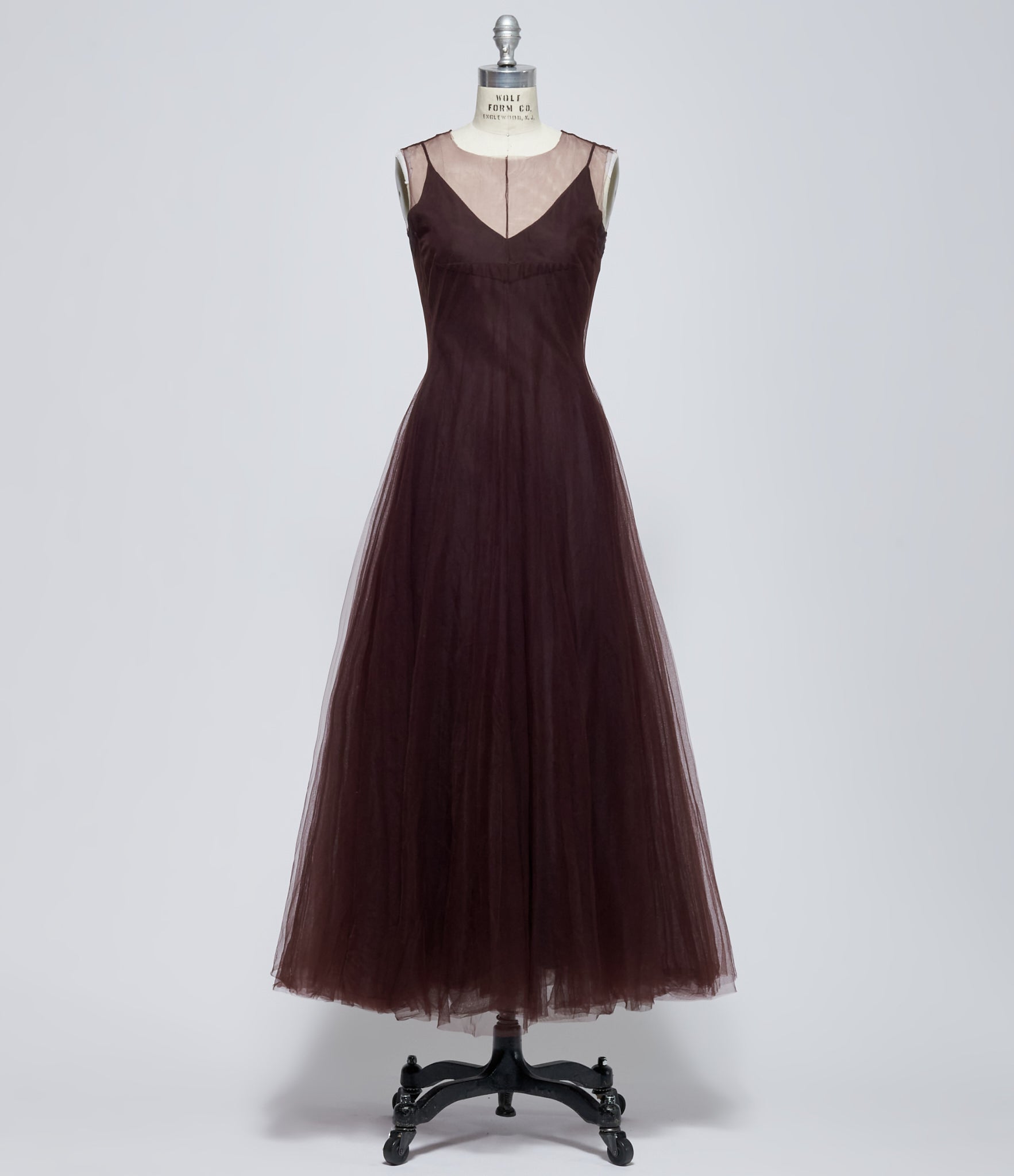 Marc Le Bihan Women's Bordeaux Layered Tulle Dress
