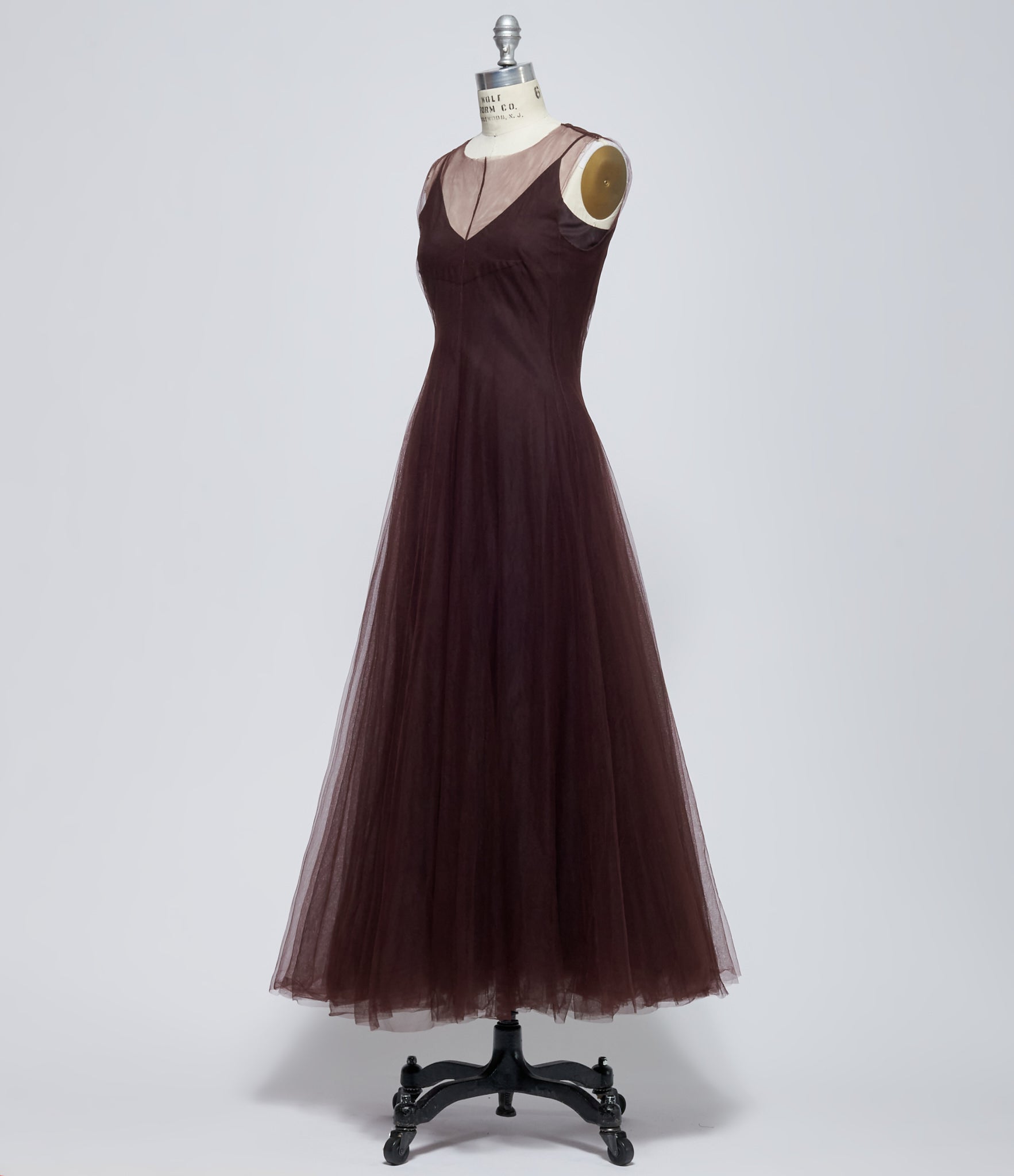 Marc Le Bihan Women's Bordeaux Layered Tulle Dress