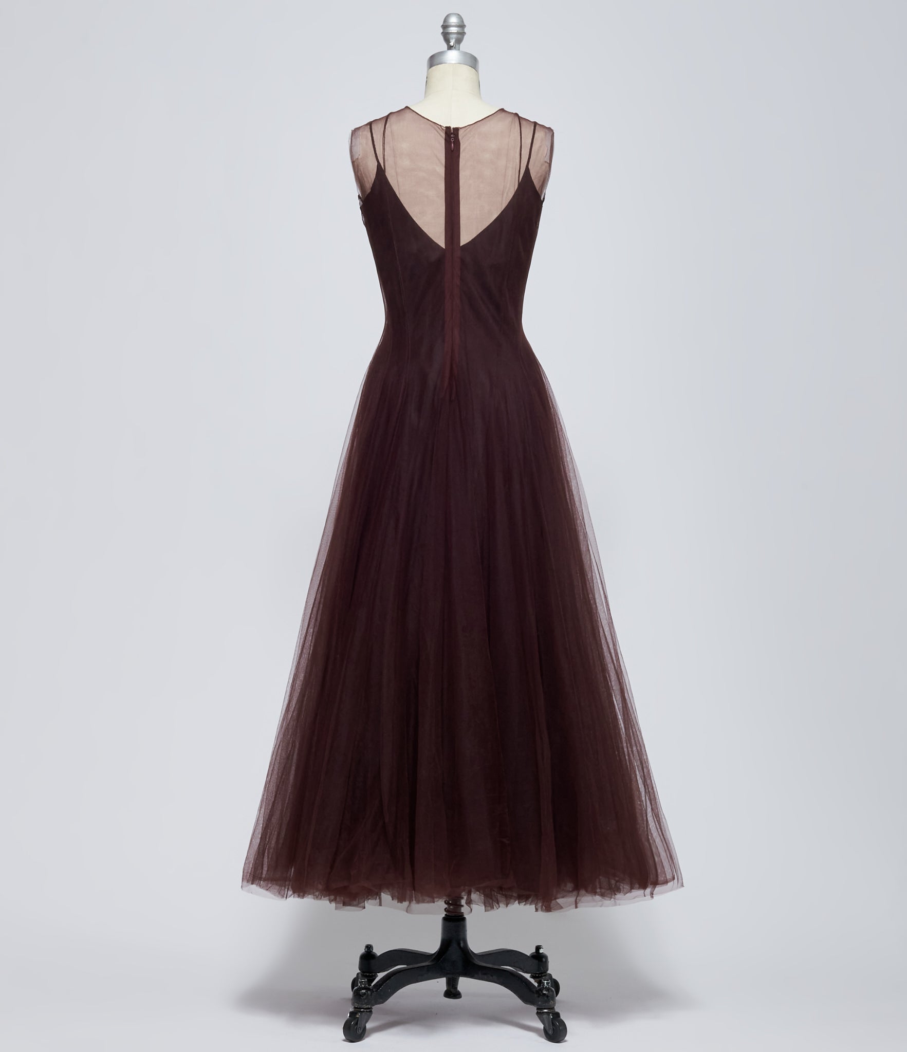 Marc Le Bihan Women's Bordeaux Layered Tulle Dress