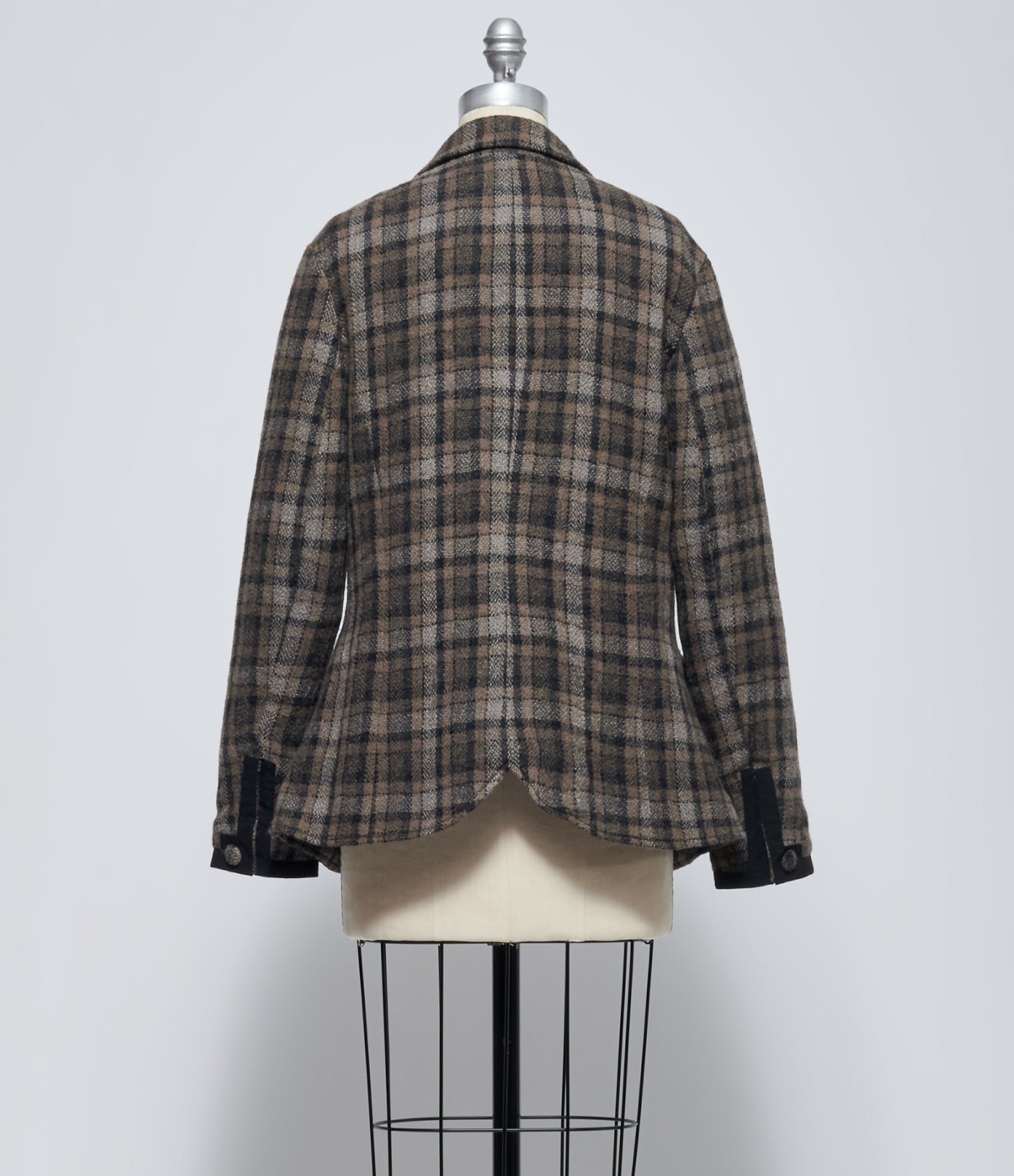 A Tentative Atelier Women's Madeline L'Engle Check Floral Checks Buttons Blazer