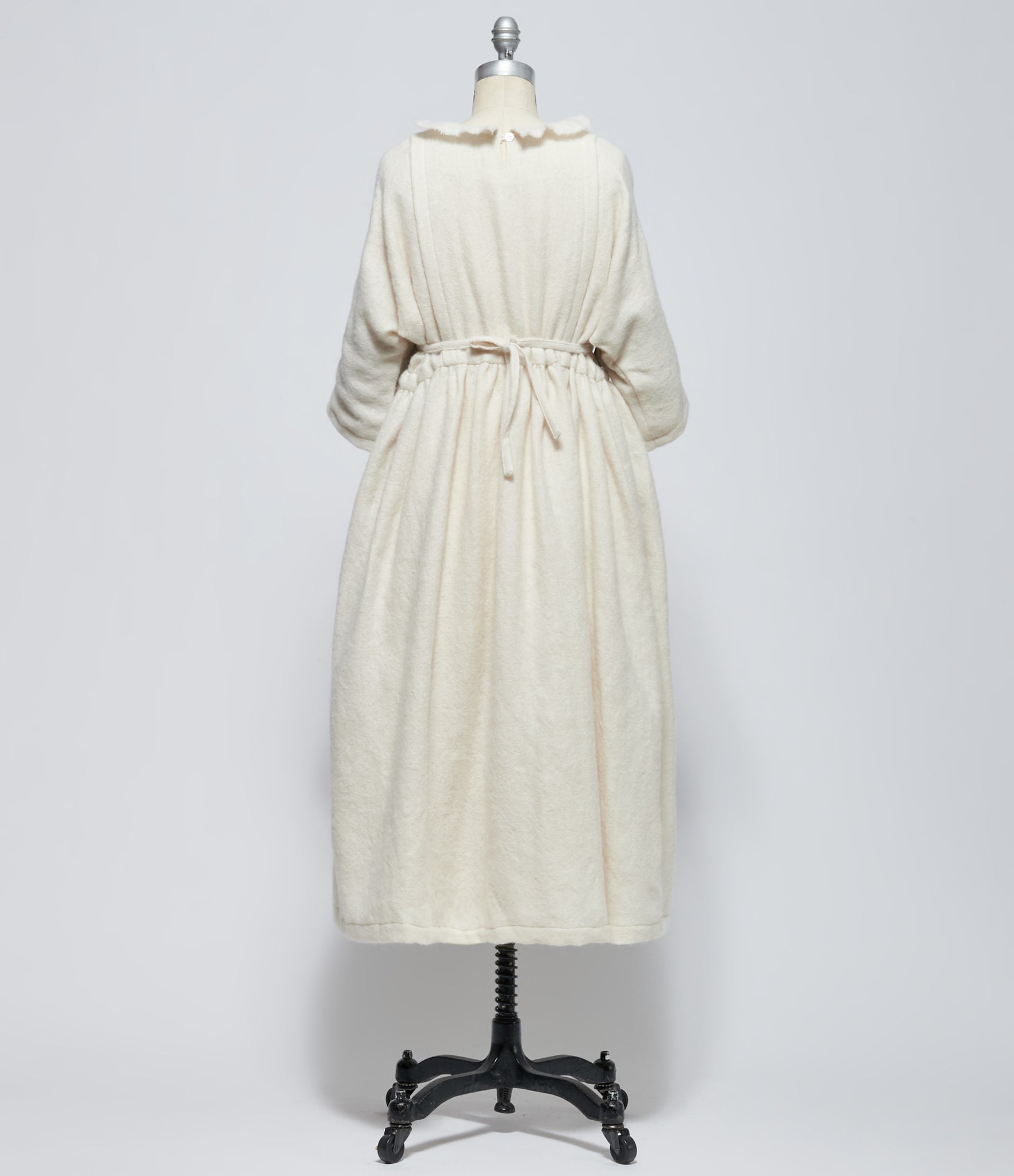 A Tentative Atelier Women's White Sinclair M Oversized V-Neck Wool Dress