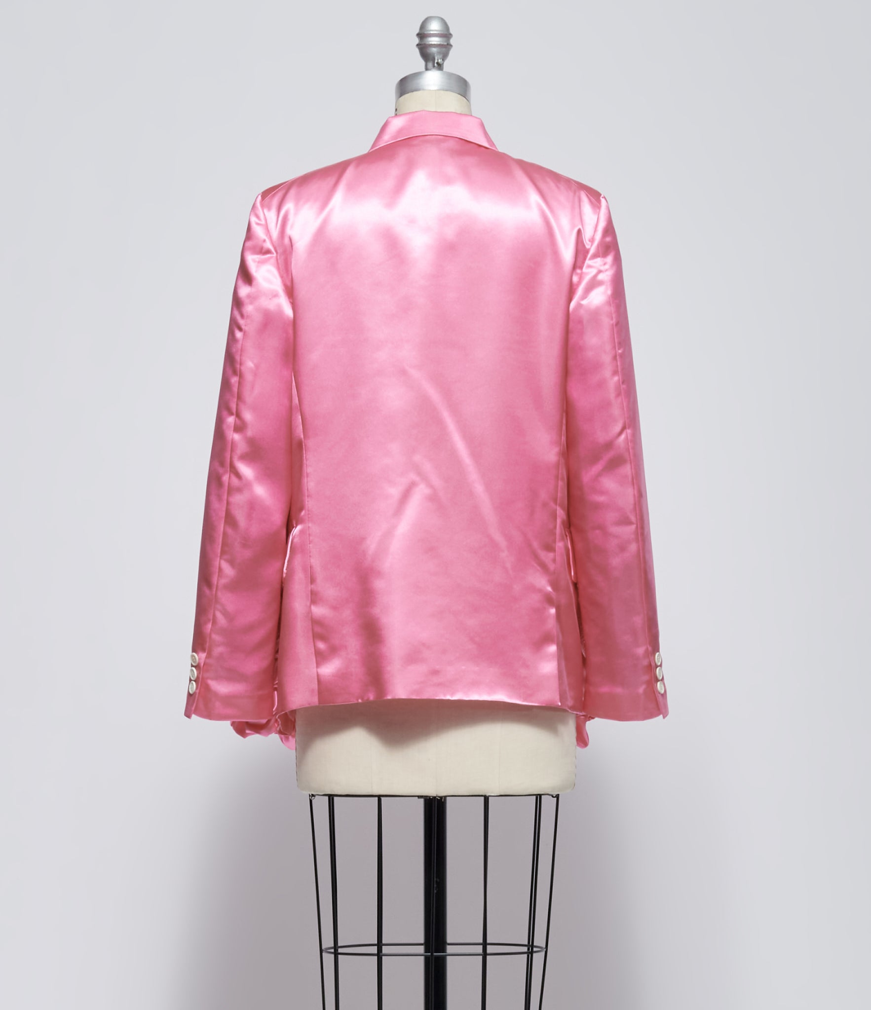 Comme des Garçons Women's Pink Ruffled Satin Jacket
