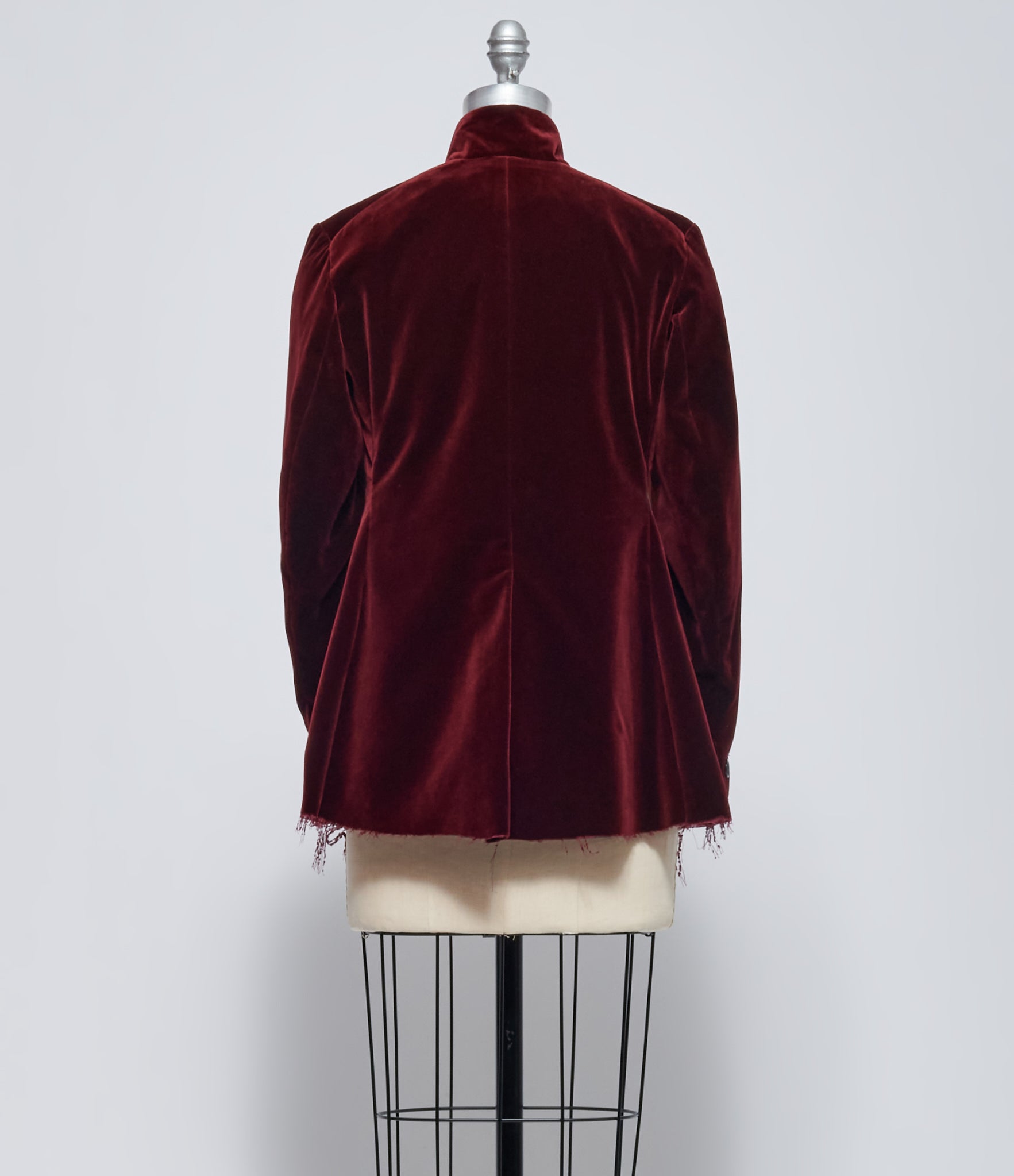 Elena Dawson Womens Garnet Velvet 1x Hacking Jacket
