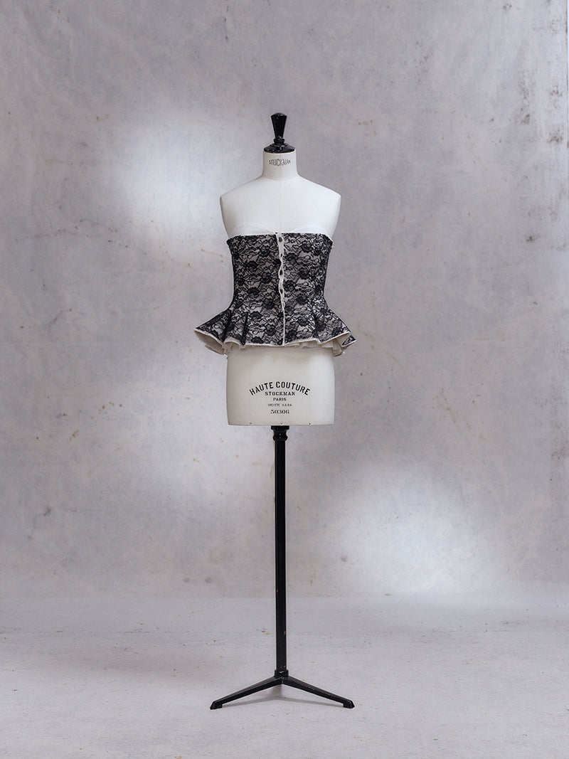 ANNOTHER [ARCHIVE] Black Vintage Lace Corset