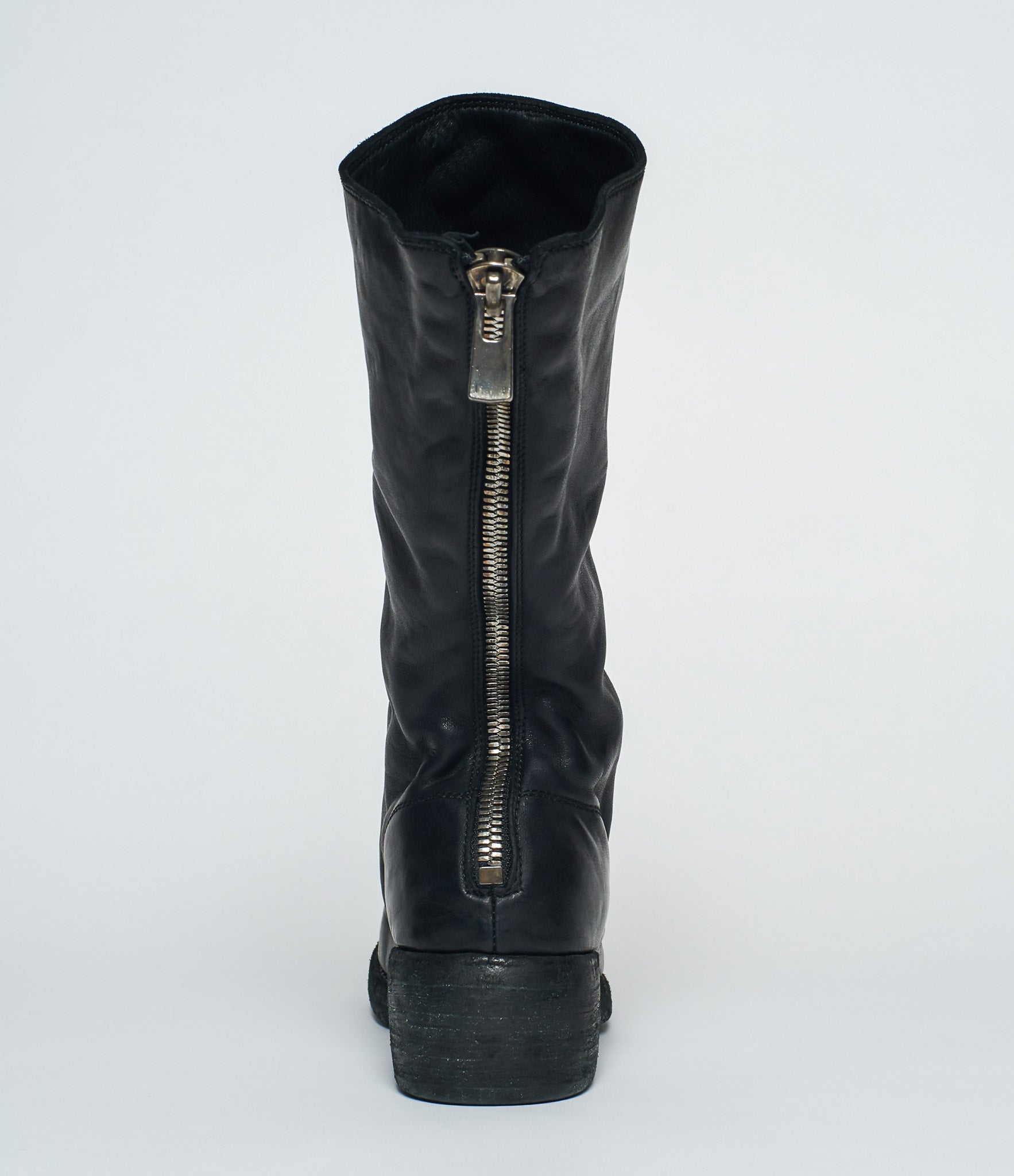 Guidi 789Z Black Calf Full Grain Back Zip Tall Boots