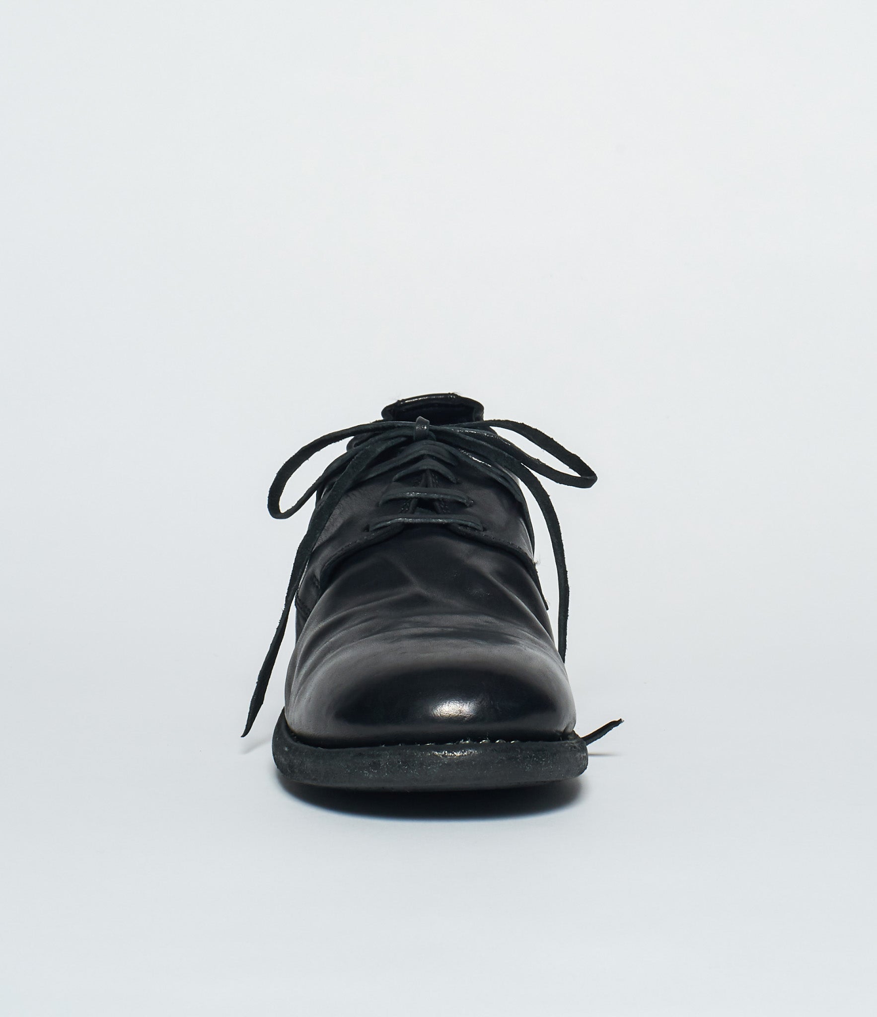 SS26 Mens Guidi 792Z Black Horse Full Grain Lined Stacked Derby