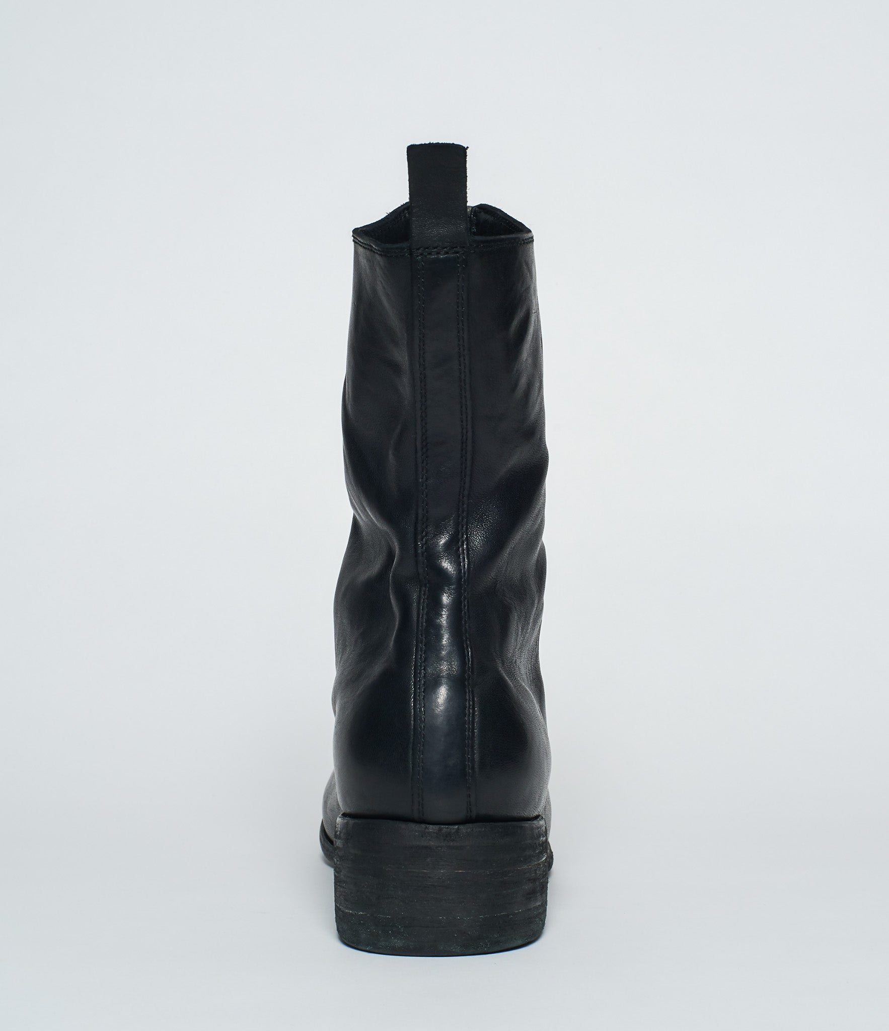 AW26 Guidi Men PL2 Front Zip Boots Horse Leather Higher Shaft Black