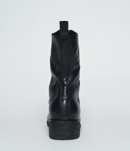 AW26 Guidi Men PL2 Front Zip Boots Horse Leather Higher Shaft Black