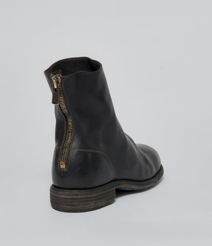 AW26 Guidi Men 986 Back Zip Flat Boots Horse Dark Brown