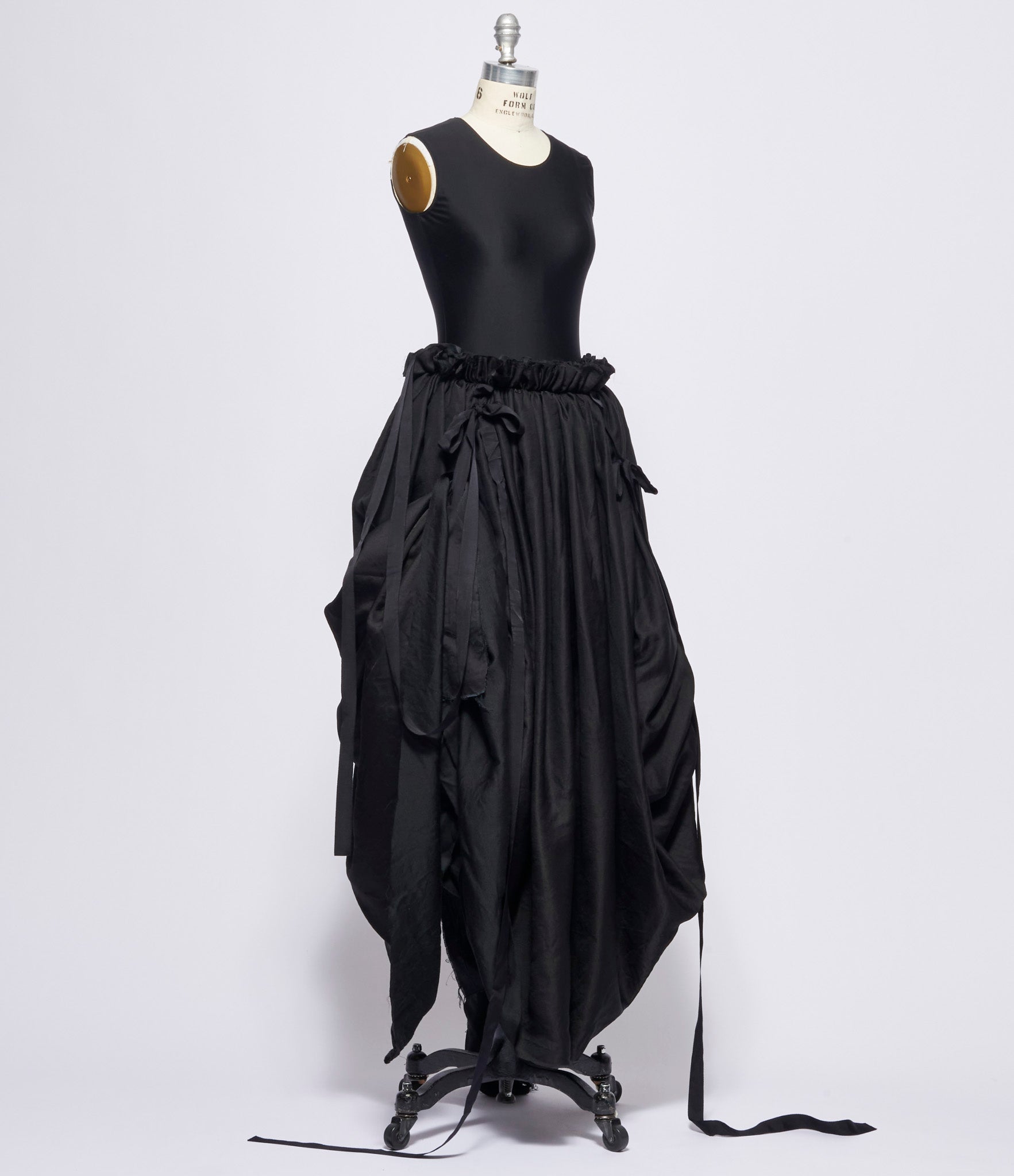 Elena Dawson Black Caviar Ruff Skirt