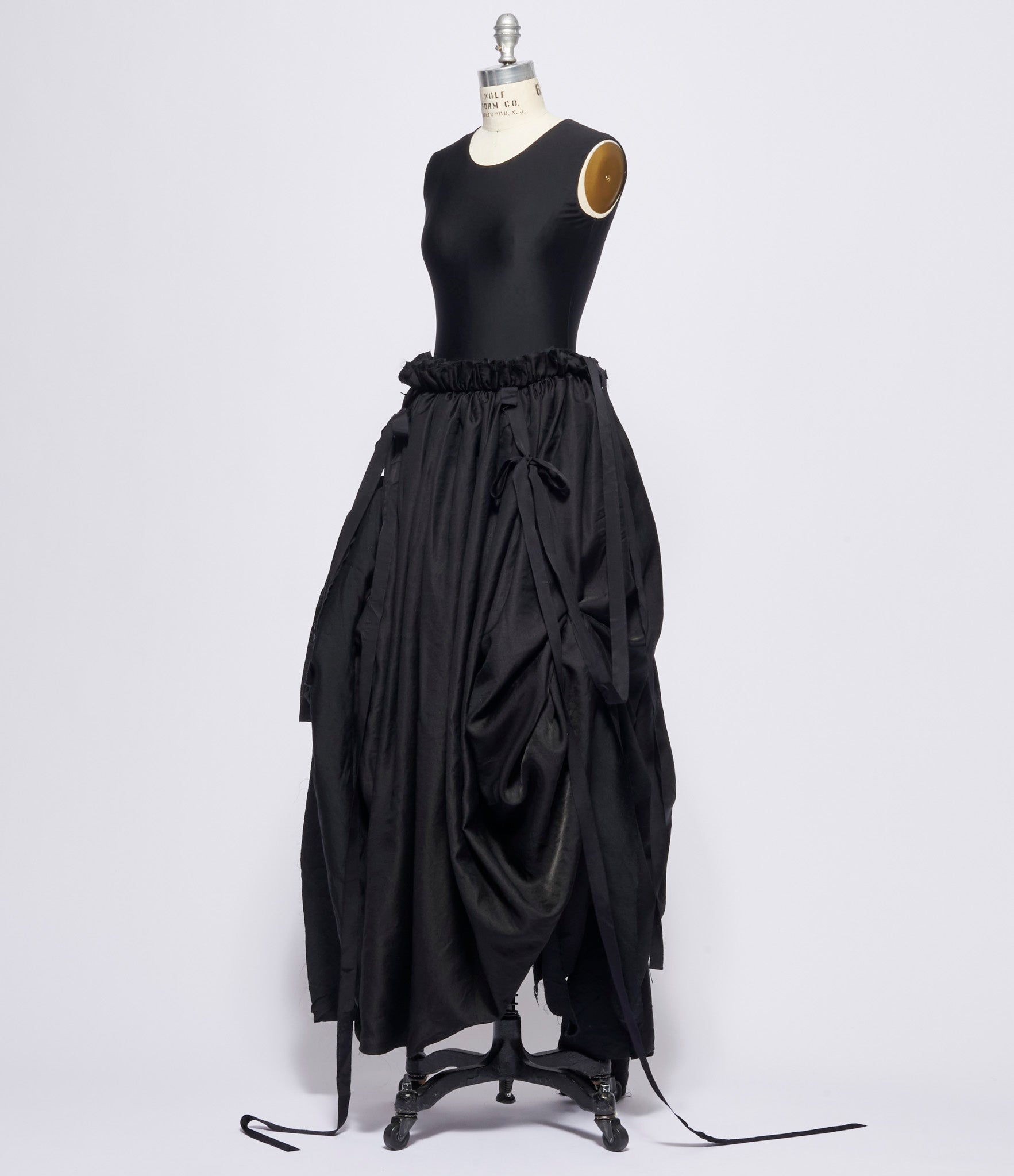 Elena Dawson Black Caviar Ruff Skirt