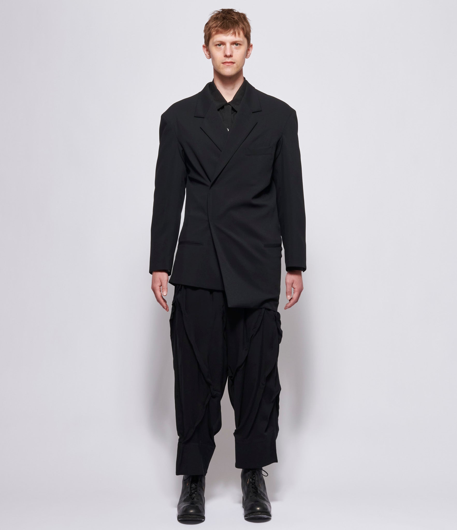 Yohji Yamamoto Pour Homme W-Draping Jacket Coat