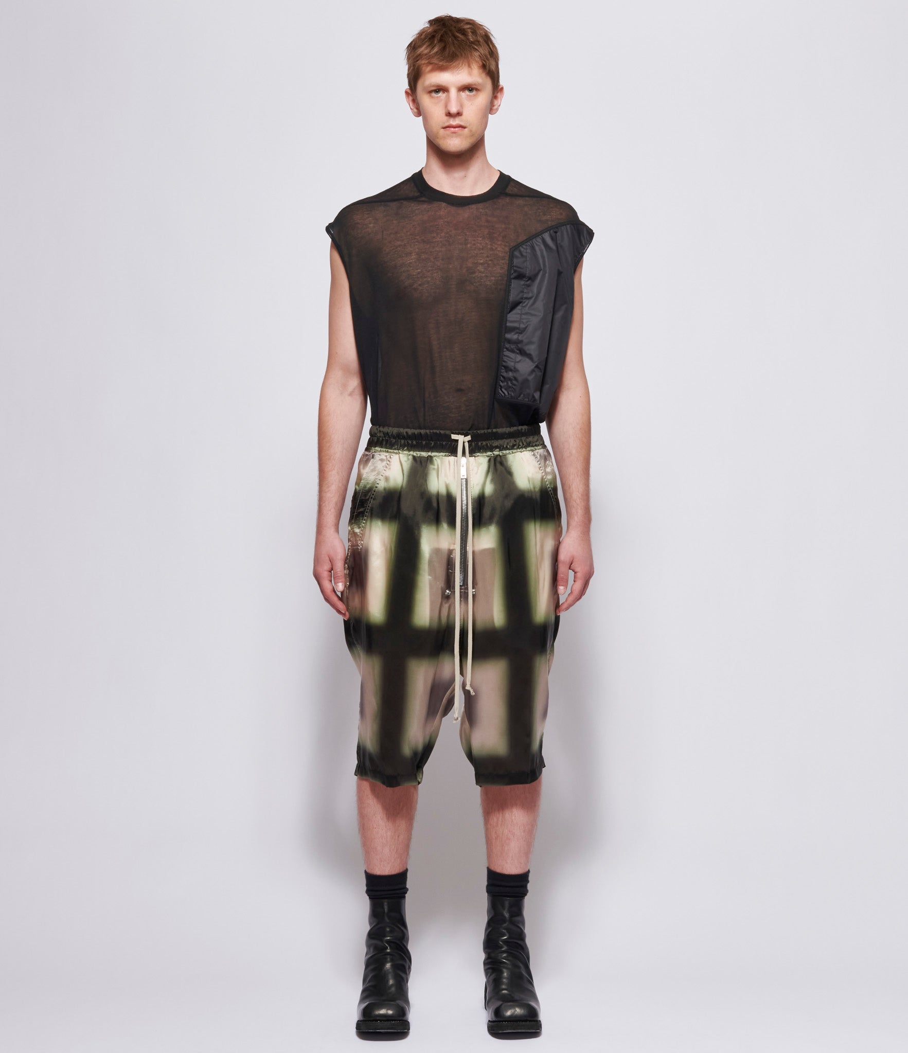 Rick Owens Black Plaid Bela Pods Shorts – IfSohoNewYork