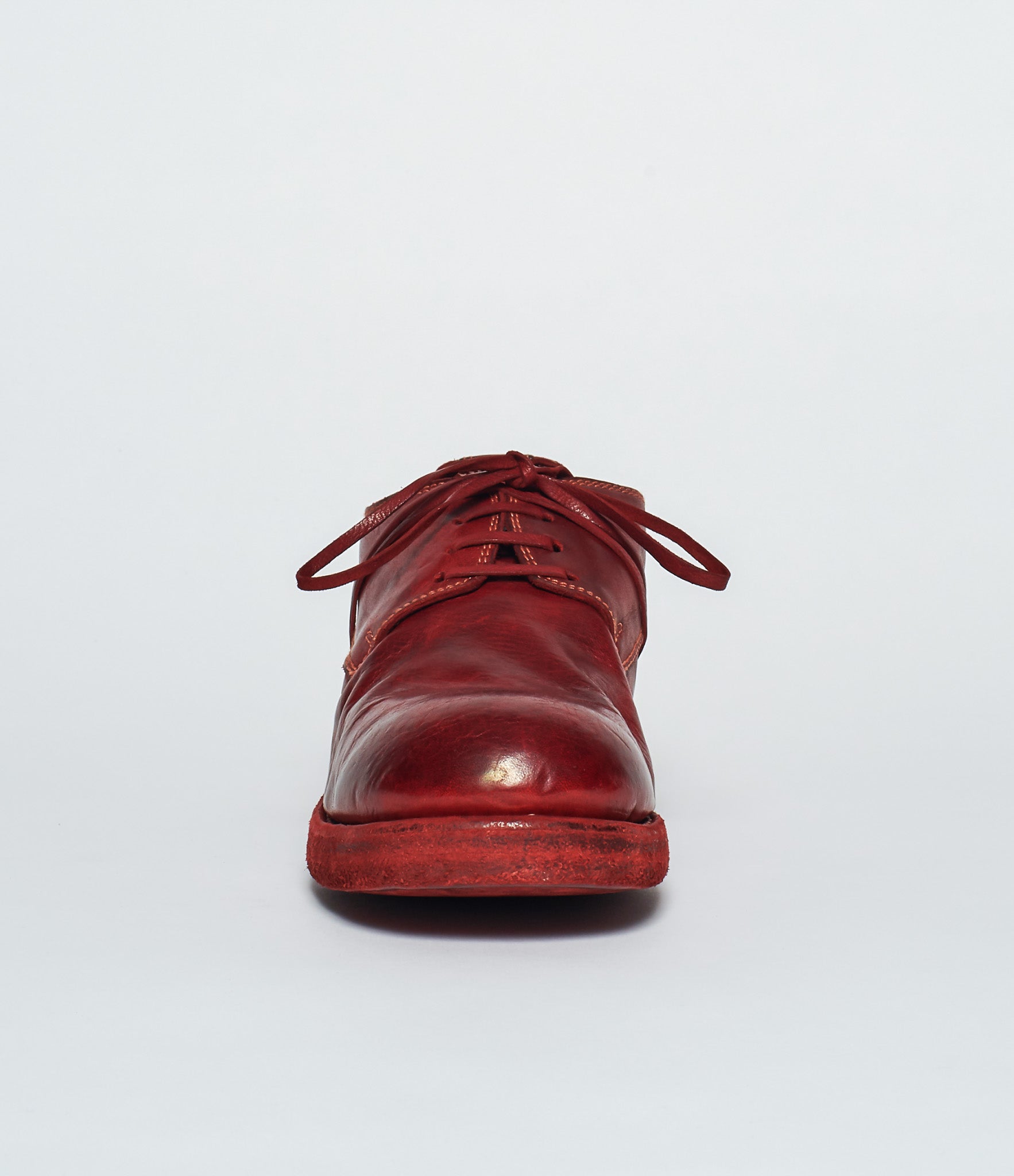 Guidi 792Z Red Goat Full Grain Lined Classic Derby, Thick Soled