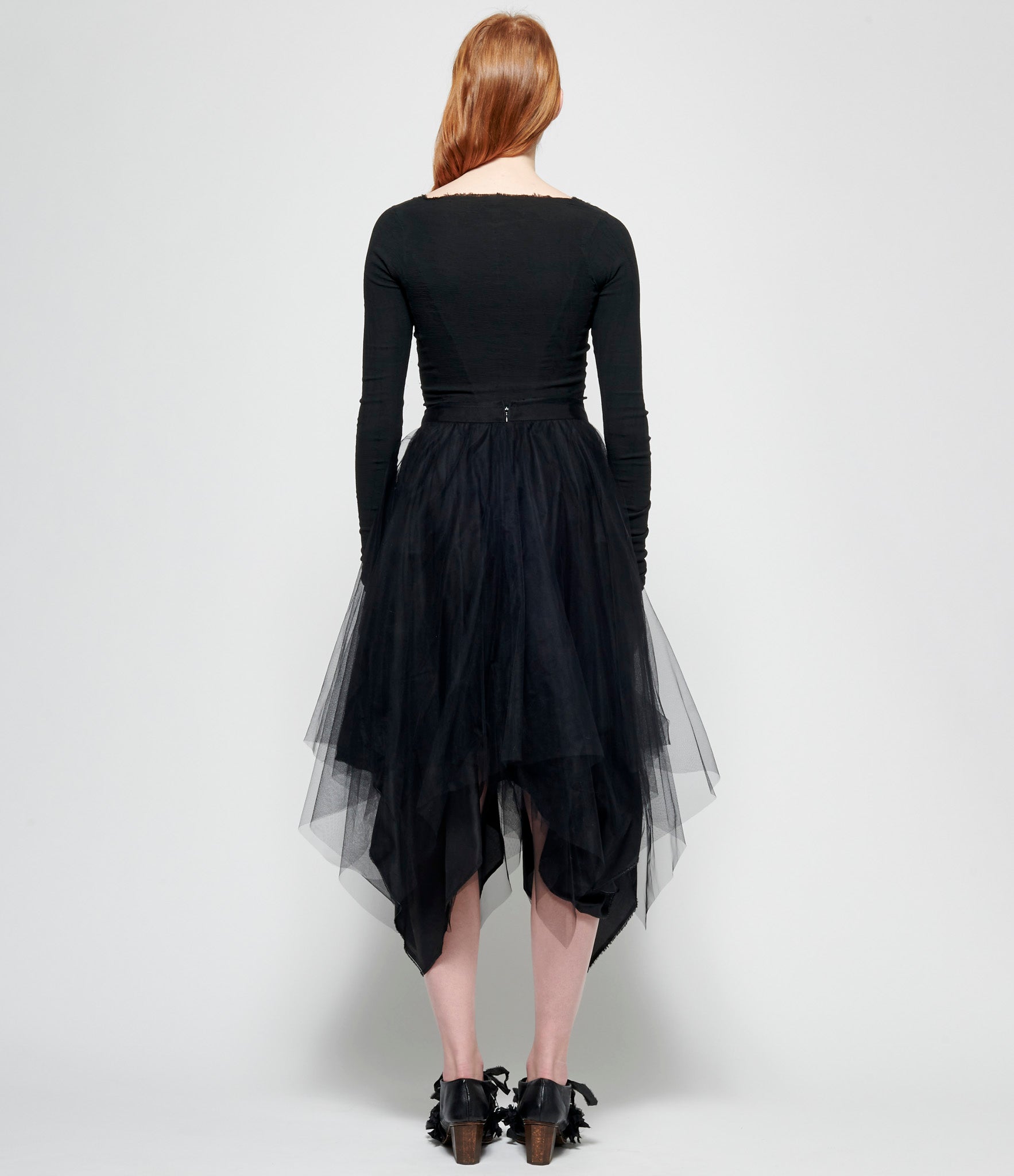 Marc Le Bihan Black Shifted 3 Layer Tulle Skirt