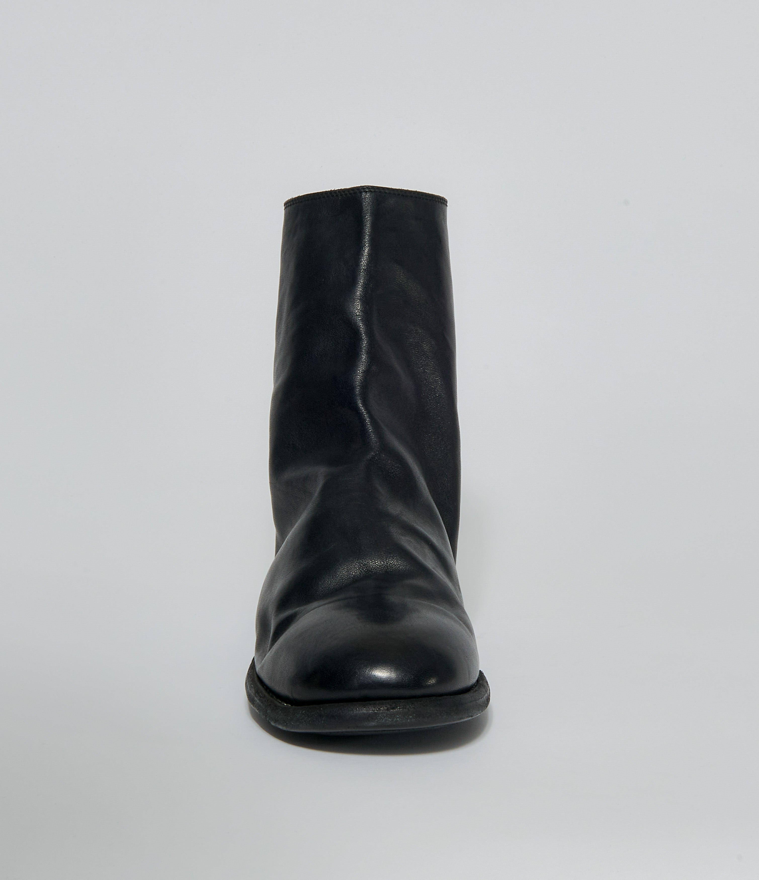 Guidi 796 Black Soft Horse Full Grain Back Zip Ankle Boots